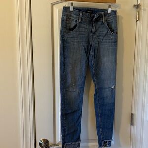 Hudson Jeans Blue Distressed Skinny Jeans